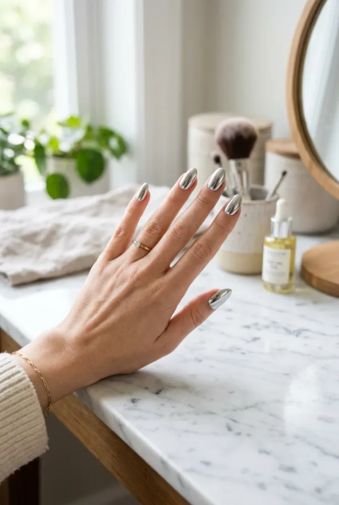 chrome nails for beginners