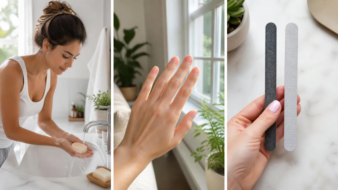 file nails short rounded