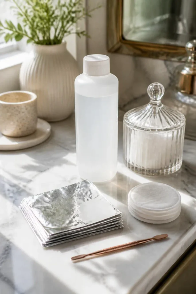 remove chrome nail powder