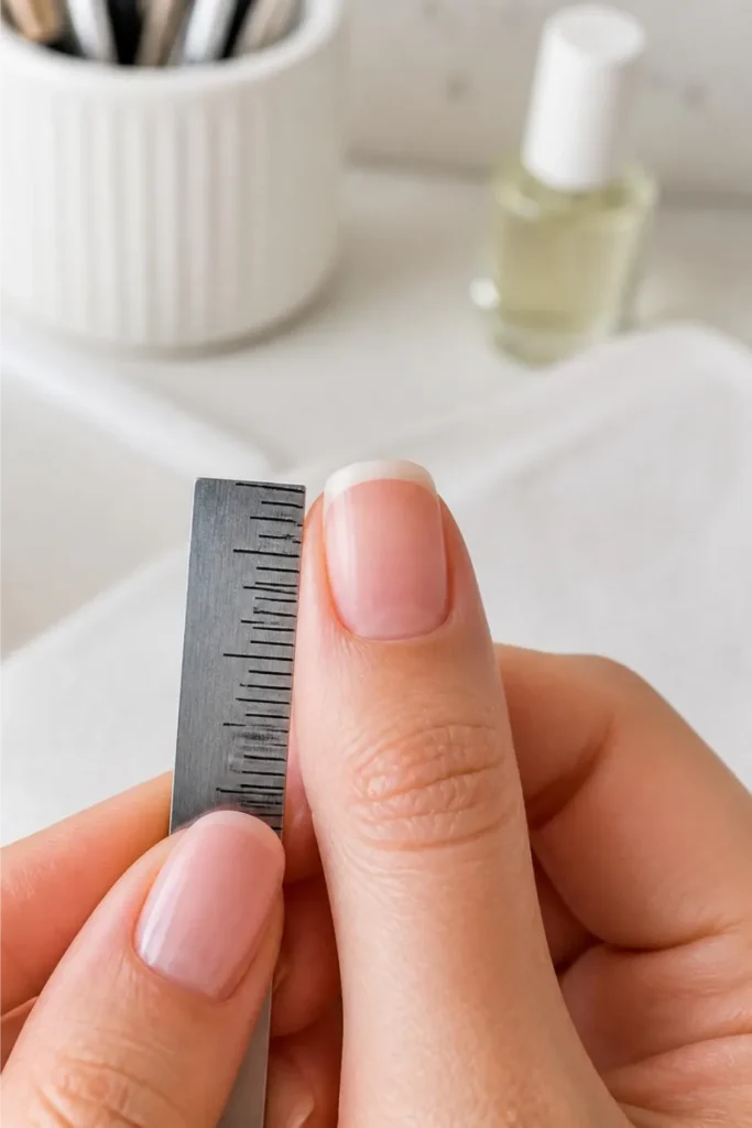 visible nail edge